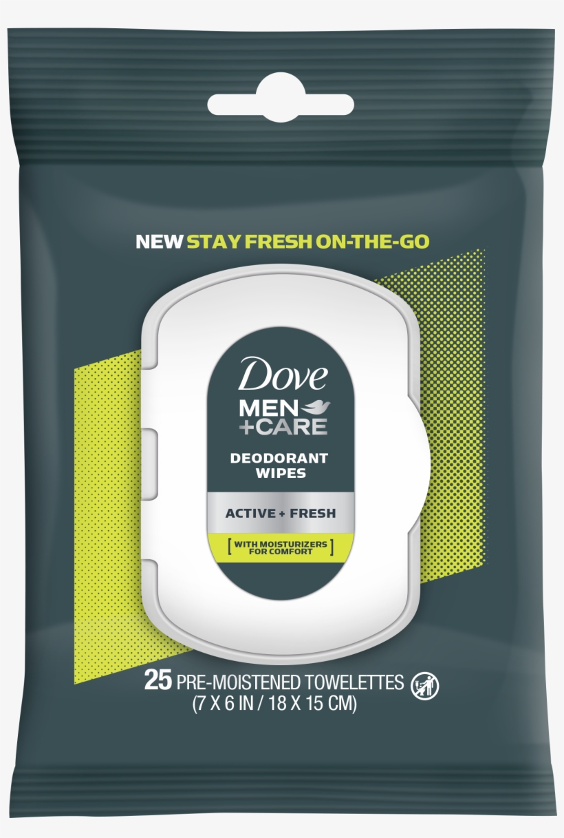 Dovemencare Active Fresh 25ct Wipes 1 Dove Created - Dove Men Care, transparent png #5911126