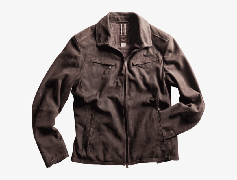 Suede Racing Jacket - Leather Jacket, transparent png #5911173