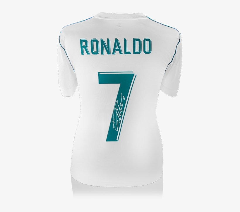 Cristiano Ronaldo Back Signed Real Madrid 2017-18 Home - Ronaldo Number, transparent png #5911220