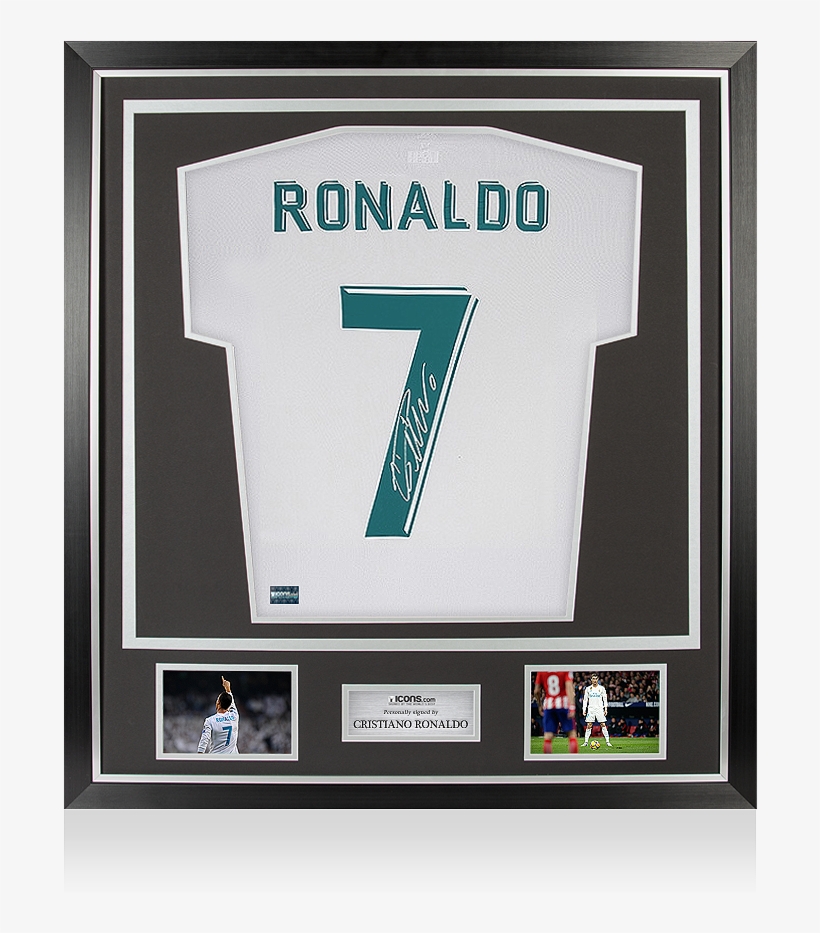 Cristiano Ronaldo Back Signed Real Madrid 2017-18 Home - Thierry Henry Signed Arsenal Shirt, transparent png #5911310