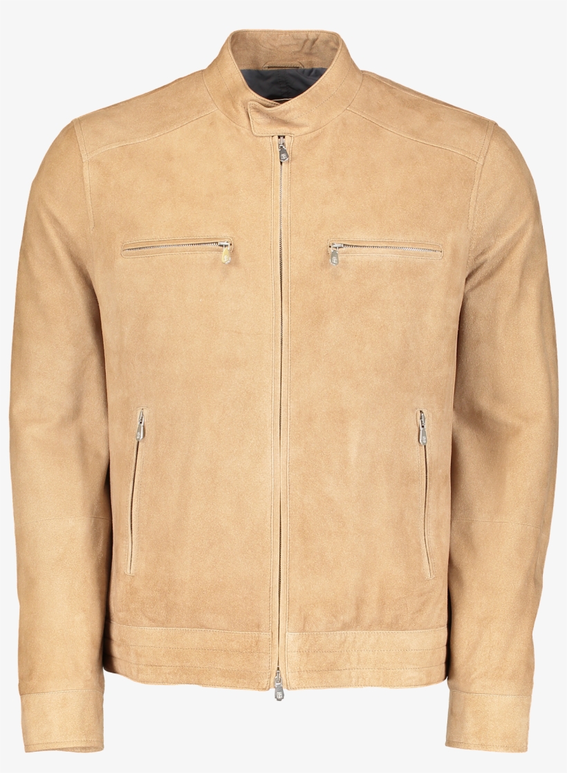 Leather Jacket In Camel - Jacket, transparent png #5911513