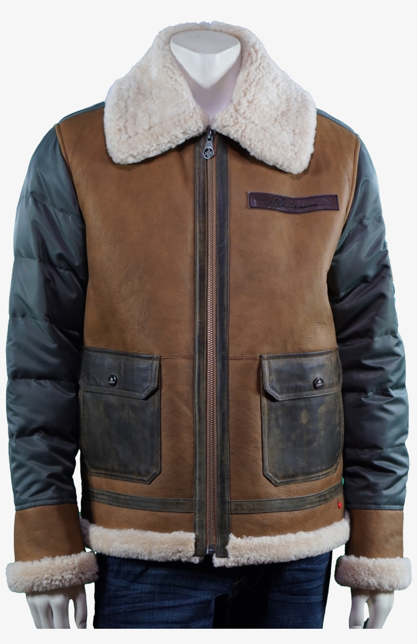 Nizars Shearling Nylon Jacket, transparent png #5912063