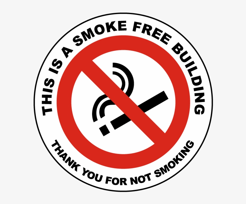 This Is A Smoke Free Building Label - Do Not Smoke In Public Places, transparent png #5912065