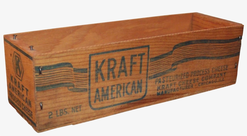 Excellent Vintage Kraft American Cheese Box - Furniture, transparent png #5913319