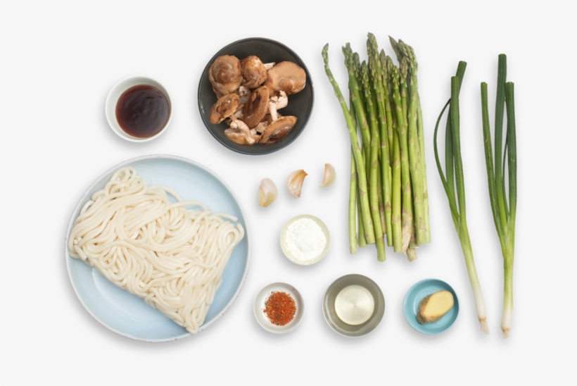 Fresh Udon Noodle Stir-fry With Asparagus, Shiitake - Chinese Noodles, transparent png #5913482