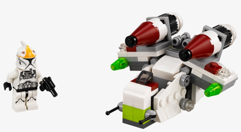 Lego Star Wars 75076 L'hélicoptère De Combat De La - Lego Microfighter Republic Gunship, transparent png #5913967