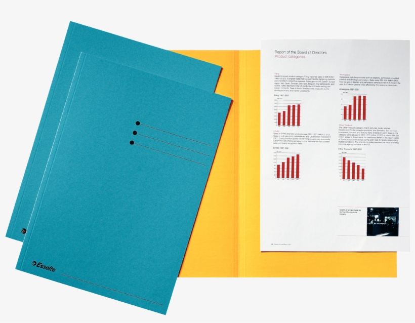 Esselte Manilla Insert Folder With Tab - Inlegmap Esselte Karton Rood, transparent png #5915389