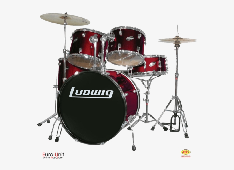 Drum Set - Ludwig Junior Drum Kit - Throne, Cymbals, With Hardware, transparent png #5915450