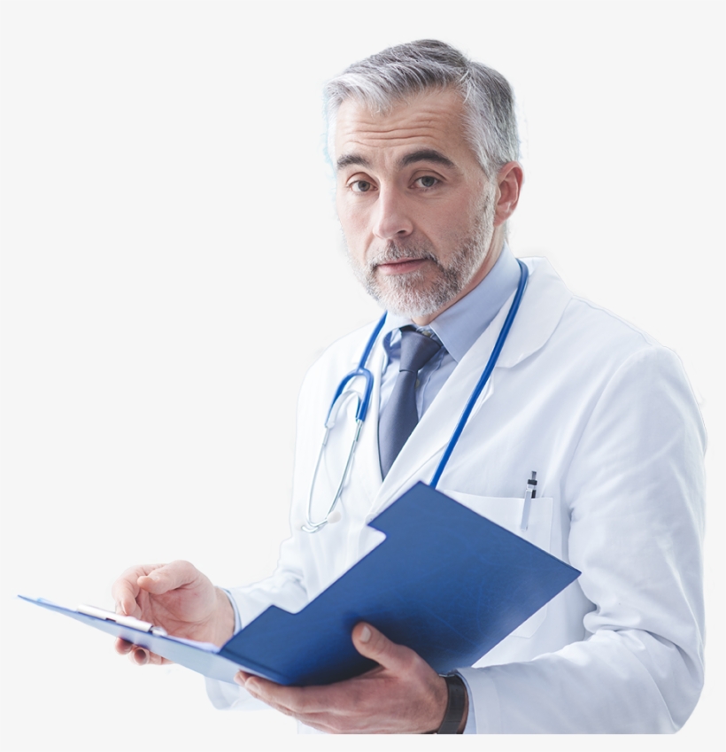 Doctor With Manila Folder In His Hand Looking At The - Physician, transparent png #5915614
