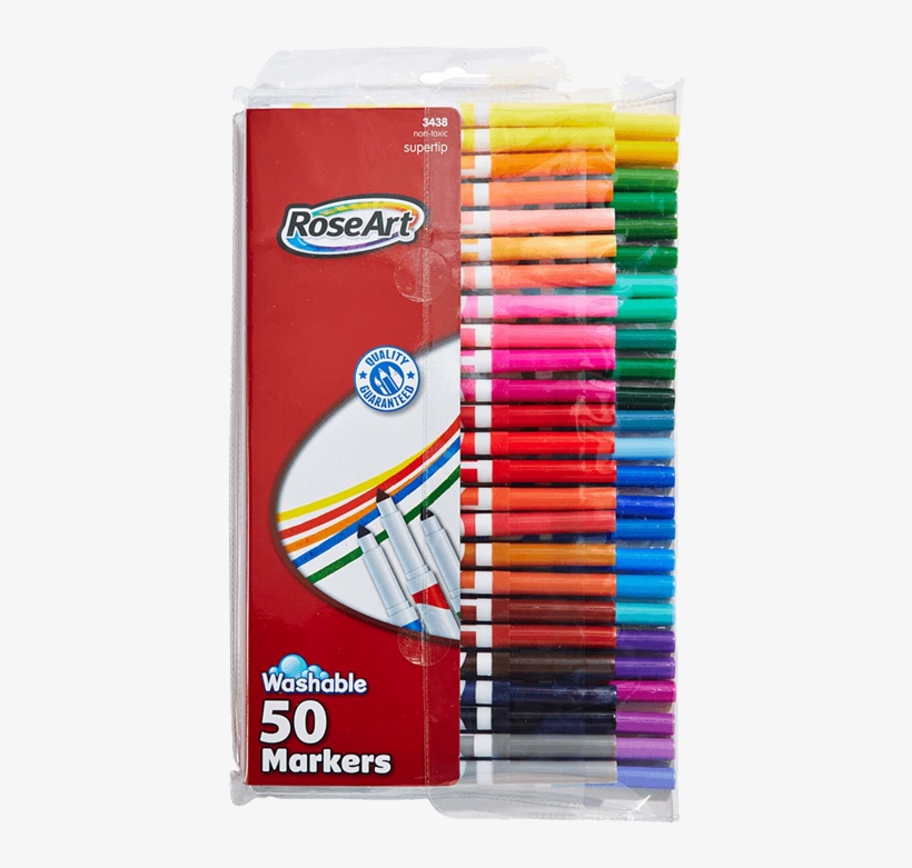 50ct Washable Super Tip Markers - Roseart 50 Washable Markers, transparent png #5915786