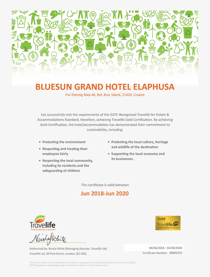 Proud That The Bluesun Hotel Elaphusa Meets The Highest - Hotel, transparent png #5916302