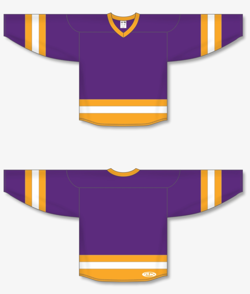 Athletic Knit H6500 Purple/gold/white League Hockey - Sports, transparent png #5916352
