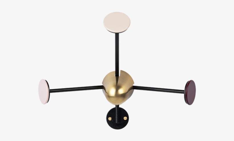 Matégot Coatrack - Brass/vintage Red/white/black, transparent png #5916408