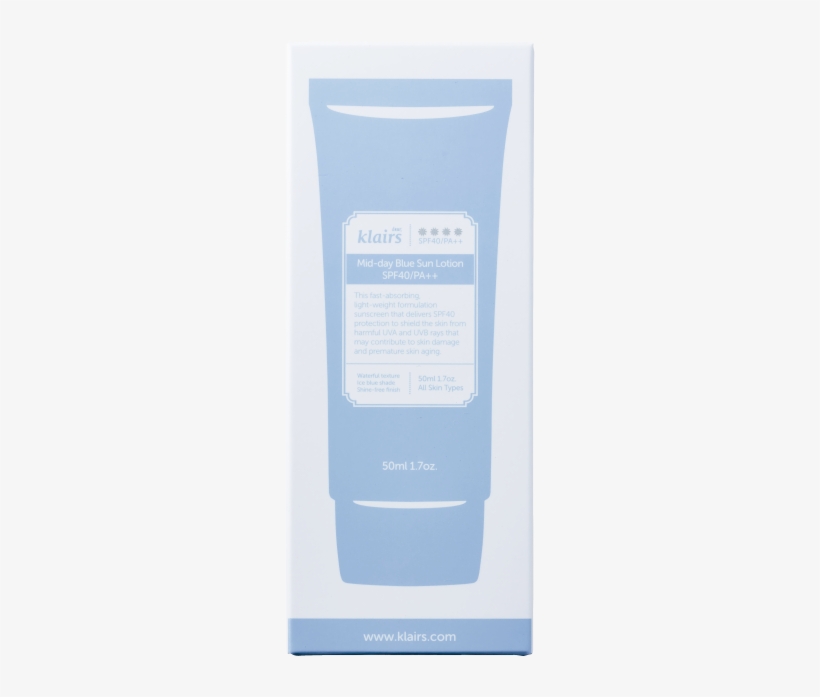 Solkrem Med Solfaktor 40 Fra Klairs - Box, transparent png #5916764