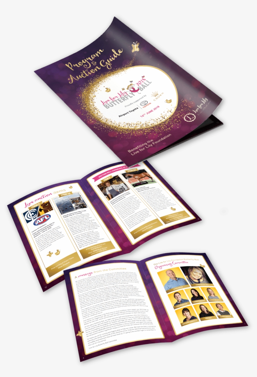 Program And Auction Guide - Document, transparent png #5917480