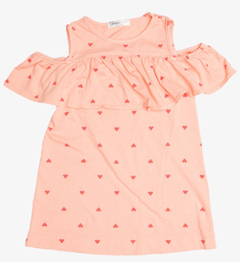 Heart Print Ruffled Dress, transparent png #5918736