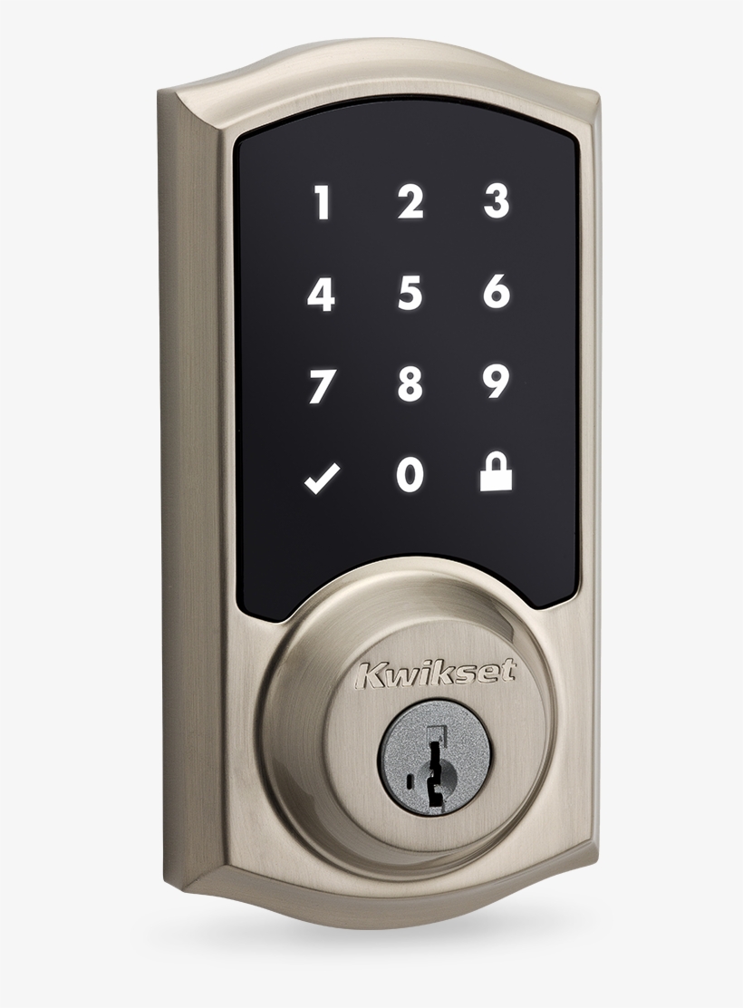 Kwikset Smartcode 916 Touchscreen Deadbolt Door Lock - Kwikset 916 Satin Nickel, transparent png #5918800