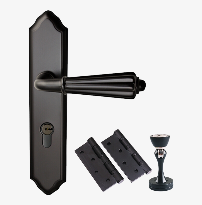 Black Wooden Indoor Security Mortise Door Lock - Lock And Key, transparent png #5918864