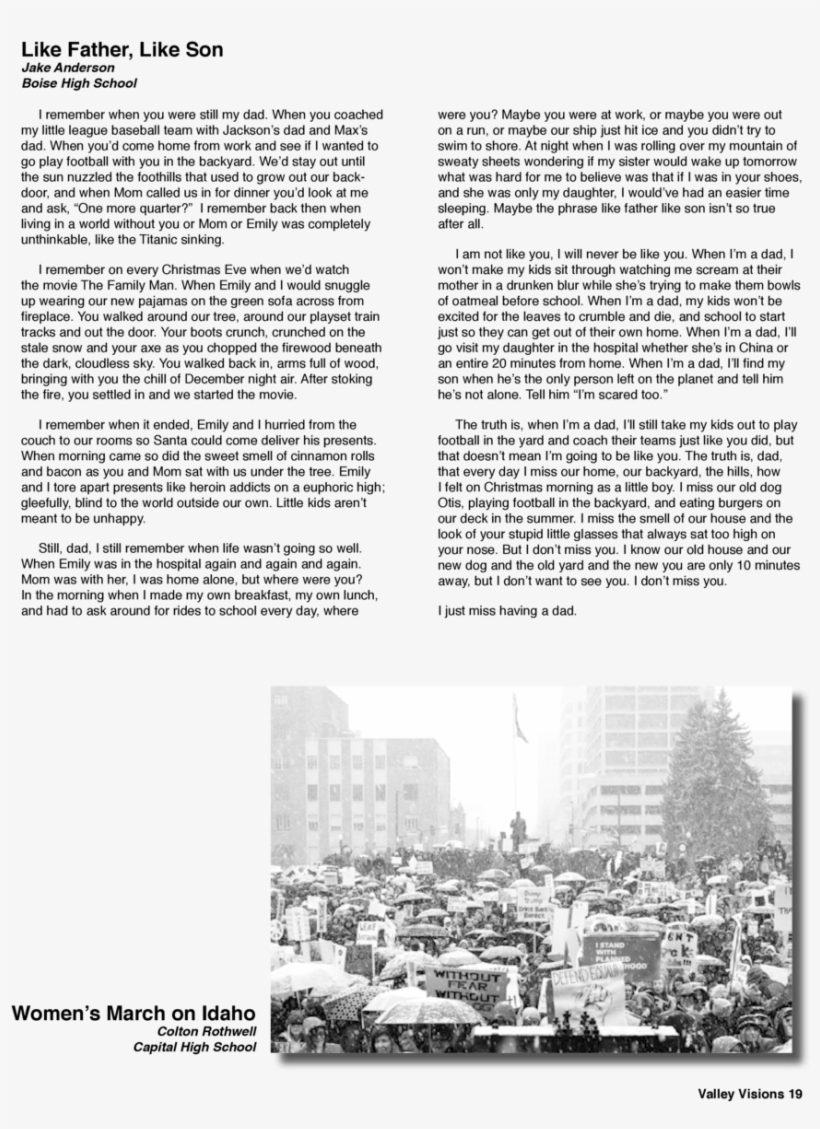 Like Father, Like Son Jake Anderson Boise High School - Boise, transparent png #5919510