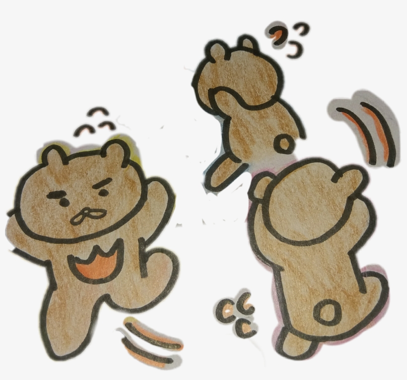 Bear Kakaotalk Kakaofriends Kawaii Cute 곰 애교 그림 - Kakao Friends, transparent png #5920021