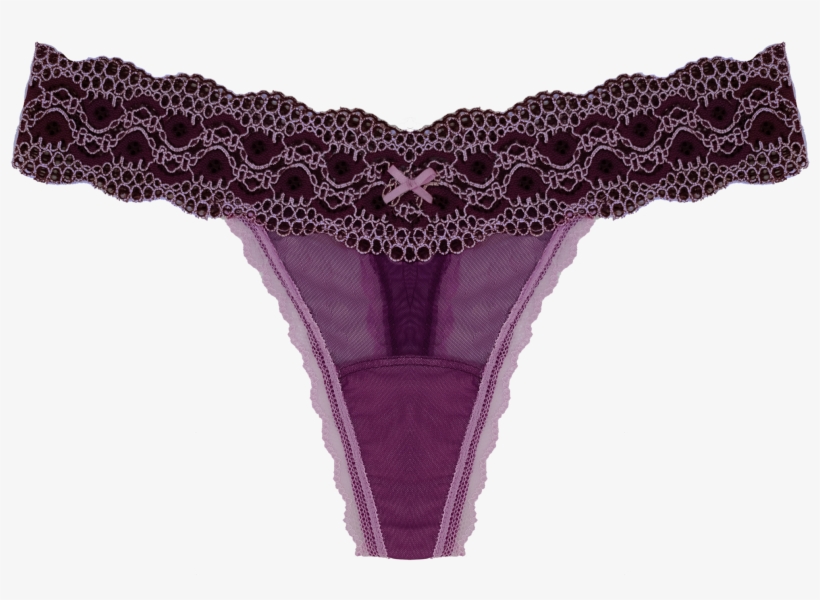 Lace Thong In Ruby - Thong, transparent png #5920439