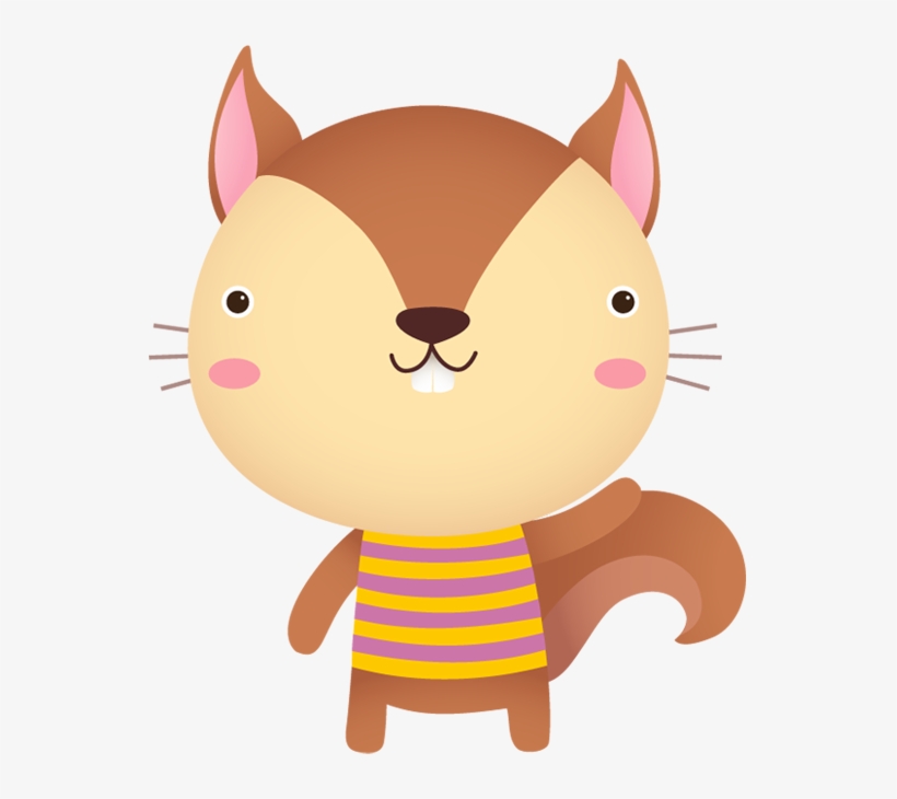 Cute Squirrel Cartoon With Hand Waving, transparent png #5920443