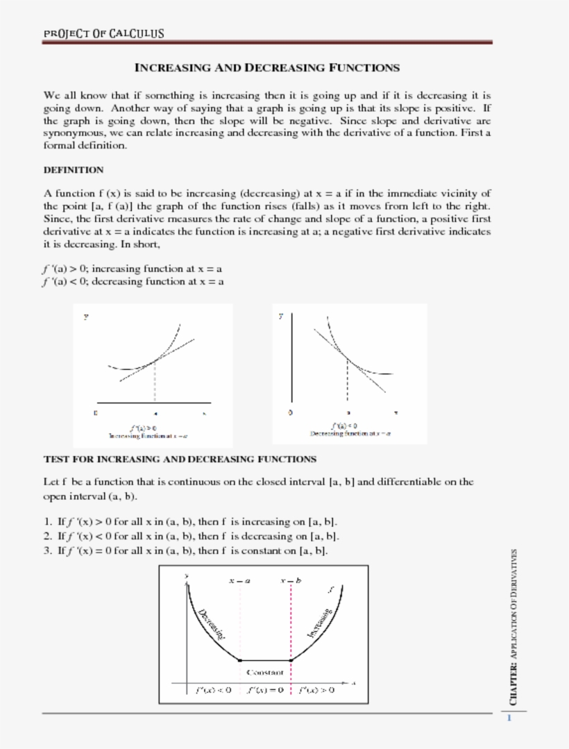 Increasing And Decreasing Functionswe All Know That, transparent png #5922010