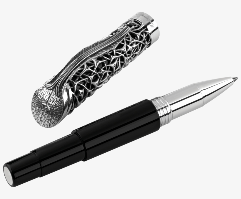 Brain Rollerball, Silver - Black Sterling Silver Rollerball Pen, transparent png #5923357