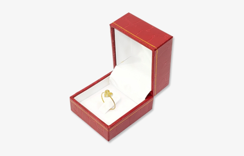 Suede Small Ring Box- D01 Red/black/blue - Estuche Para Anillo De Compromiso Reales, transparent png #5923933