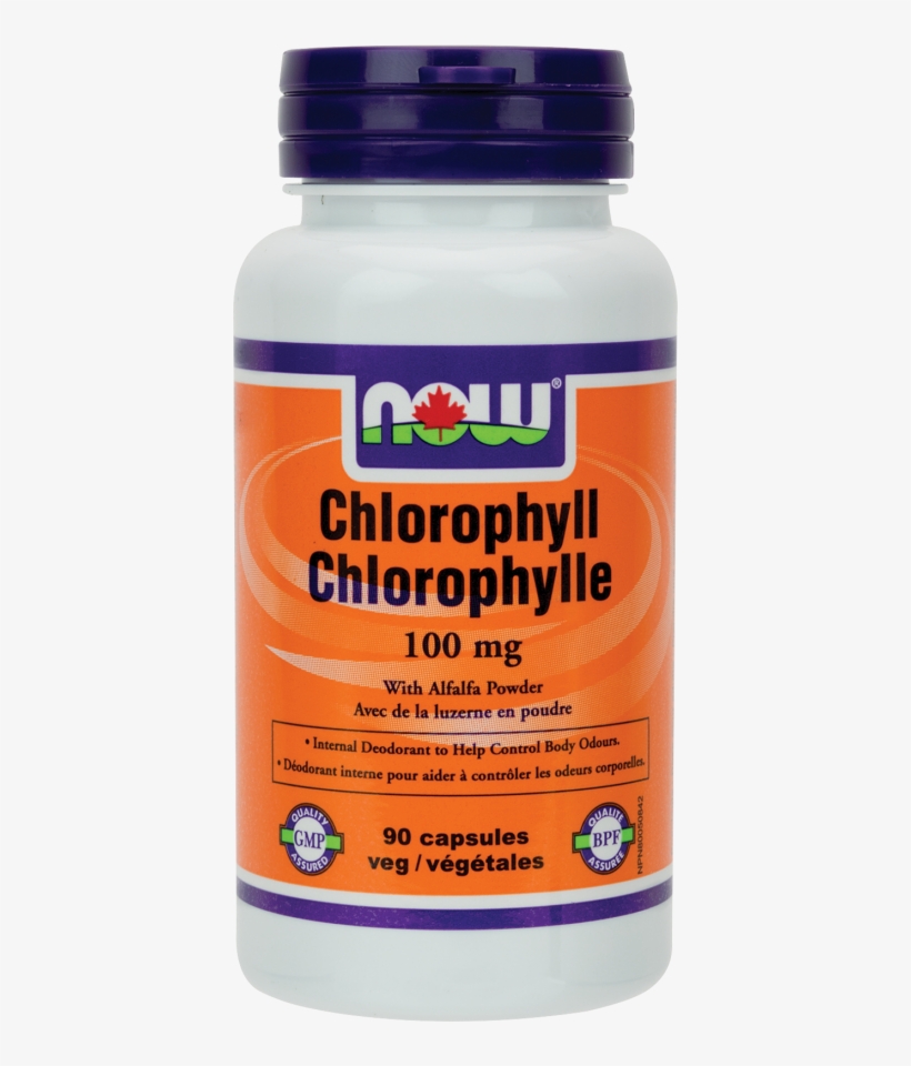 Chlorophyll 100 Mg With Alfalfa - Now Foods Chlorophyll Capsules, transparent png #5925151