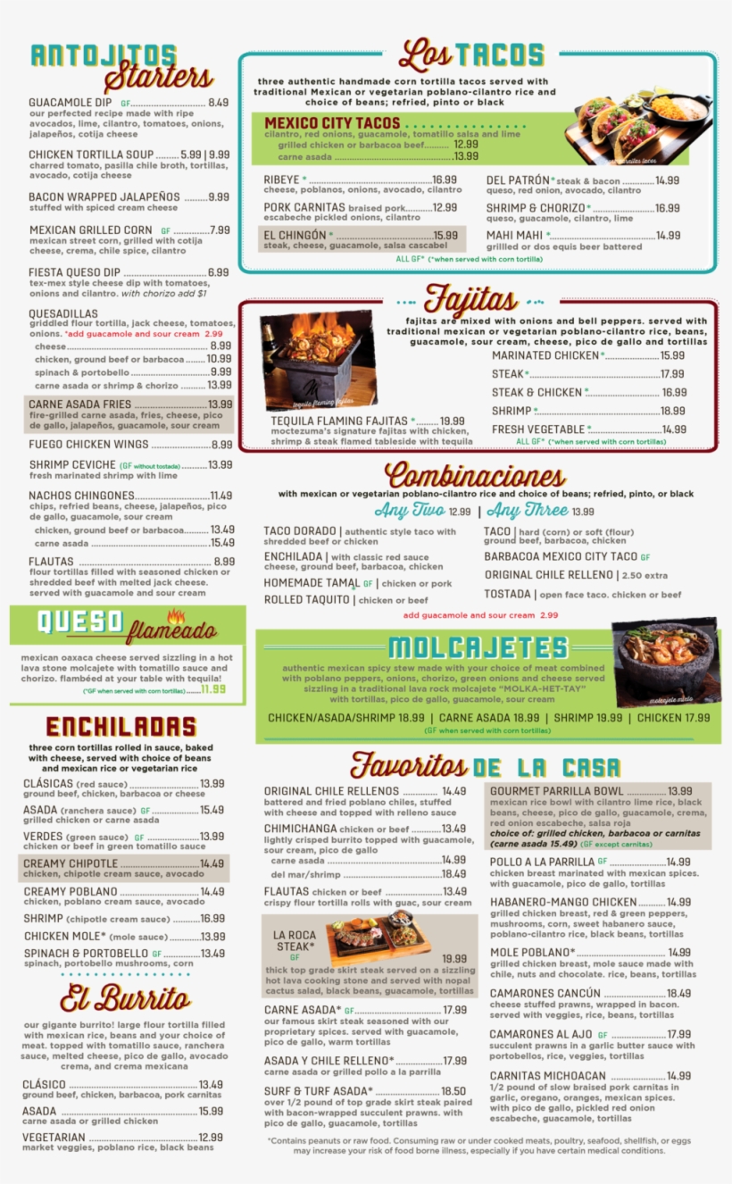 Silverdalemenu-2018 Front Final - Moctezuma's, transparent png #5926342