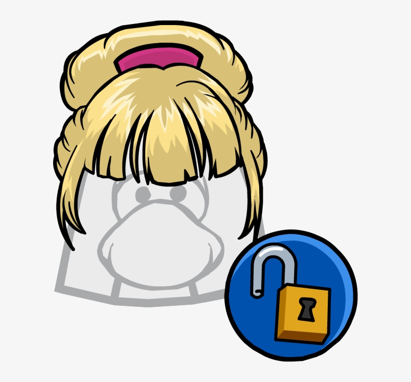 Hotcrossbun2013 - Club Penguin Blonde Bun, transparent png #5926535