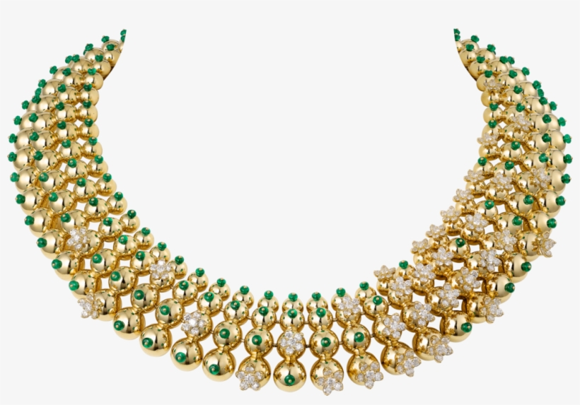 Cactus De Cartier Necklaceyellow Gold, Emeralds, Diamonds - New Collection Cartier Cactus, transparent png #5928492