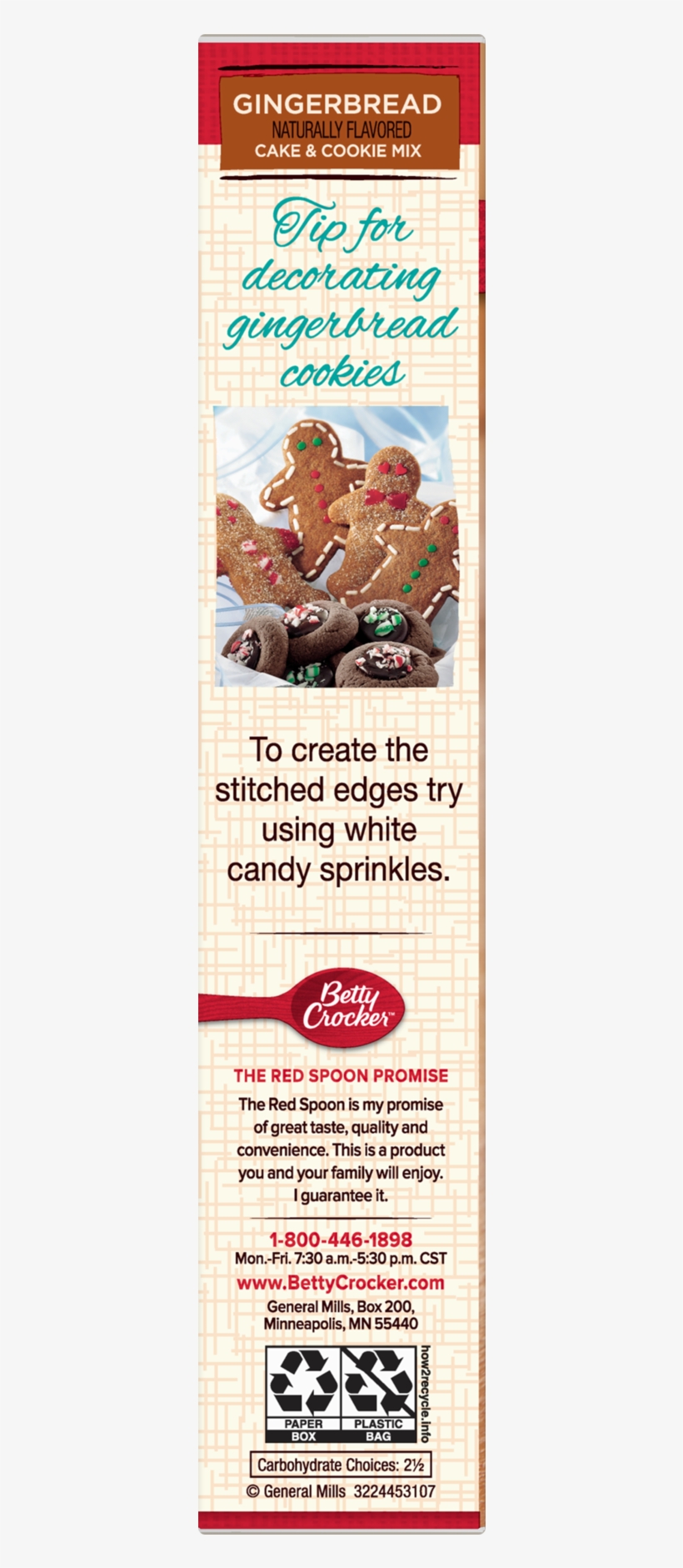 Betty Crocker Gingerbread Cake And Cookie Mix, - Betty Crocker Christmas Cookies: 100 Recipes, transparent png #5928582