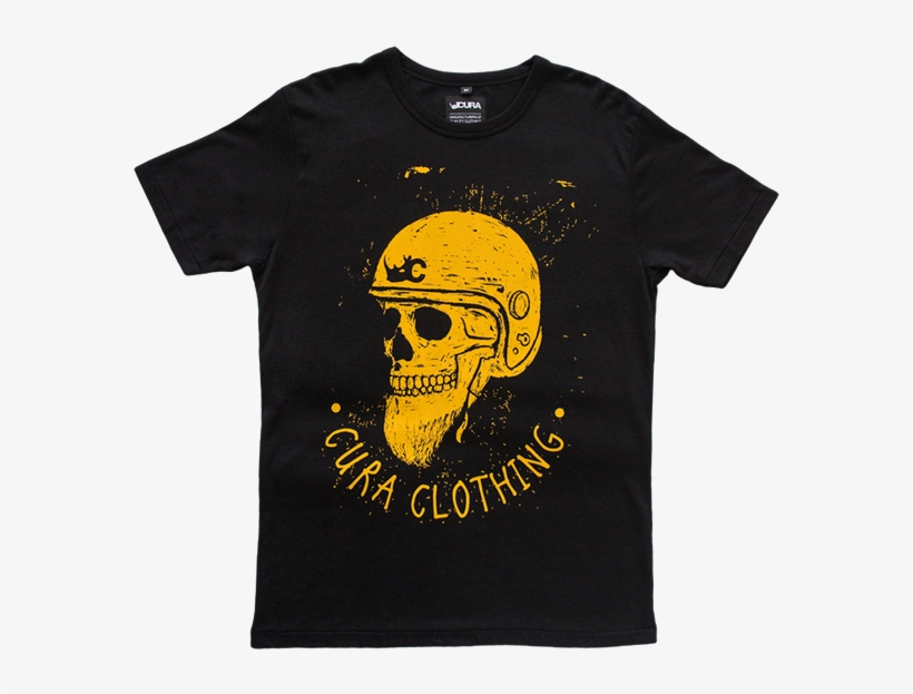 More Views - Tshirt Ny Easy Rider Skull With Helmet 24598, transparent png #5928903