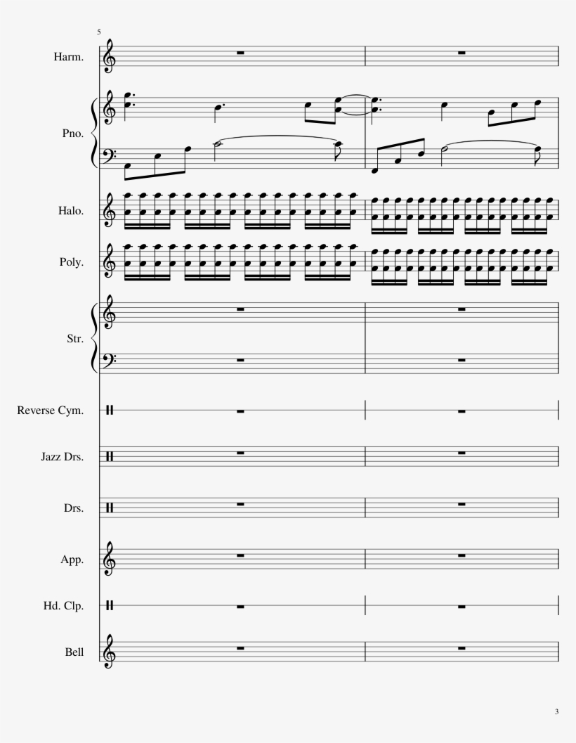 Wedding Dress Sheet Music Composed By Big Bang 3 Of - Number, transparent png #5930566