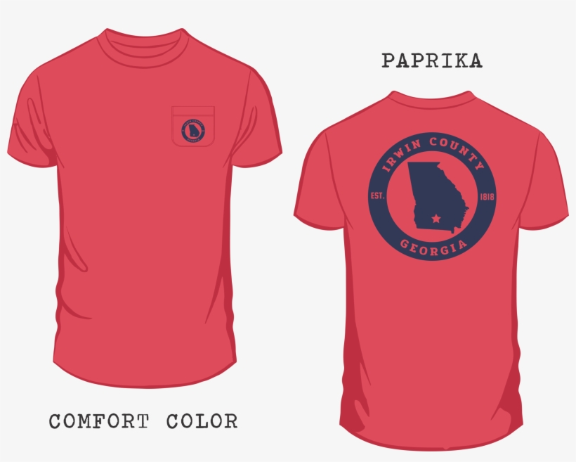 Paprika Irwin County Pocket Tee, transparent png #5930675