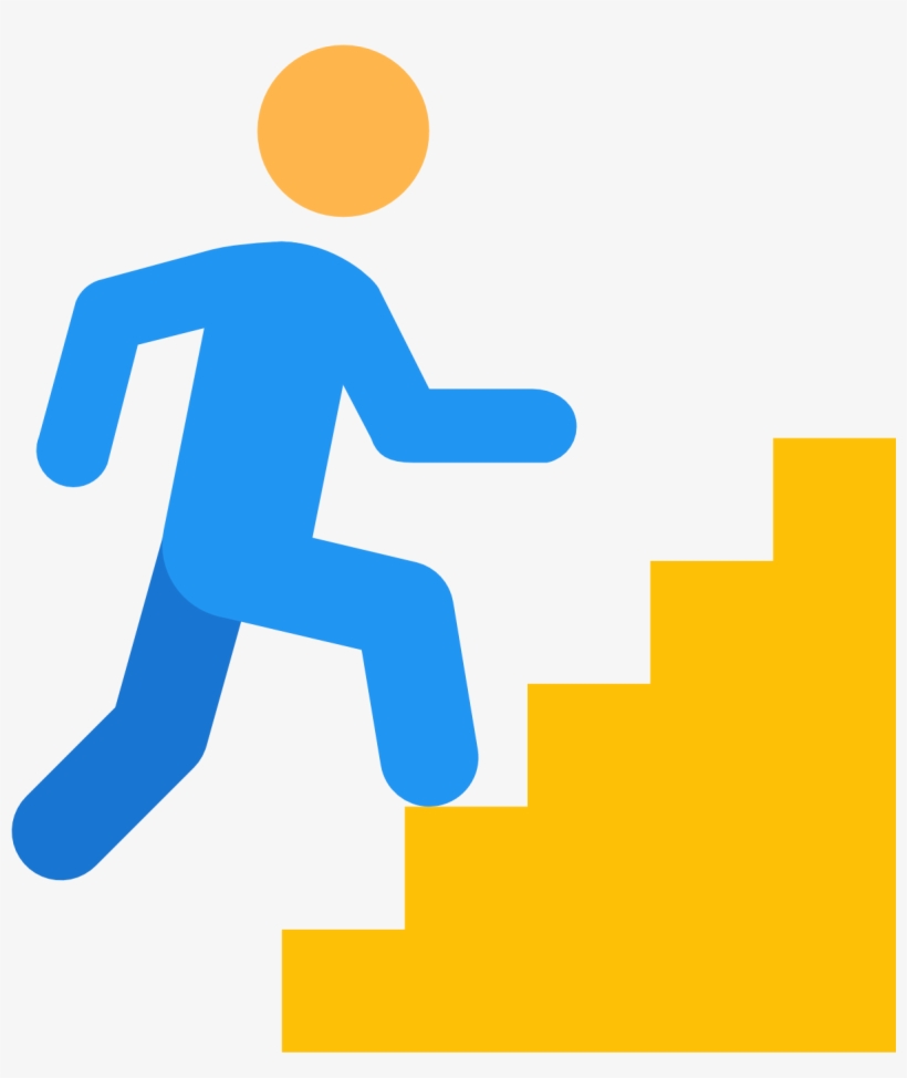 Stairs Computer Icons Stair - Climbing Stairs Icon Png, transparent png #5931583