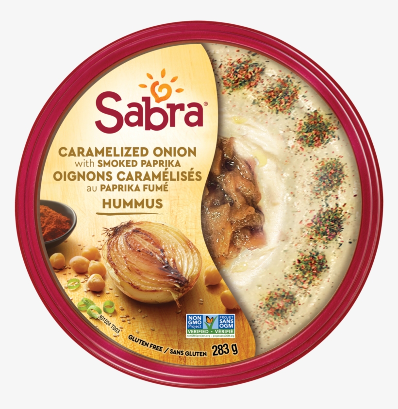 Sabra 10oz Onion Top View - Caramelized Onion Hummus Sabra, transparent png #5931780