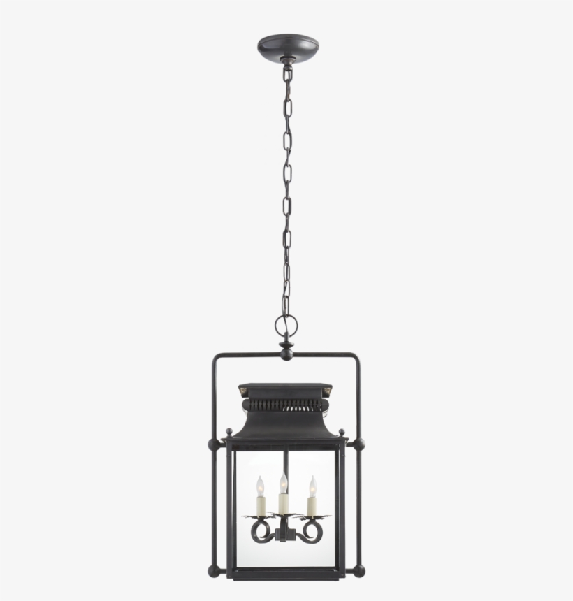 Honore Medium Square Frame Lantern In Blackened, transparent png #5932594