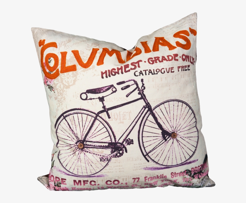 Columbias Bike Pillow, Bohemia Pillow - Vintage Bicycle Poster 5'x7'area Rug, transparent png #5932820
