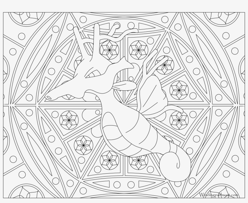 Kingdra - Pokemon Adult Coloring Sheet, transparent png #5933339
