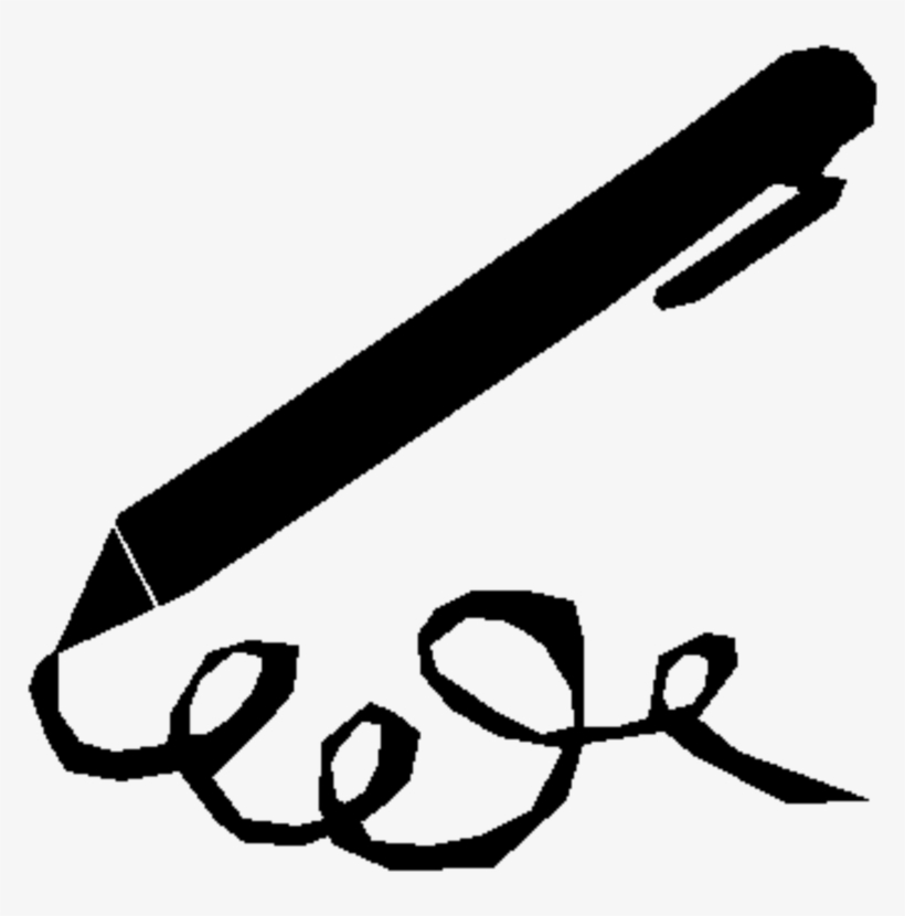Paper Pens Drawing Black And White Cartoon - Pen And Paper Cartoon, transparent png #5934566