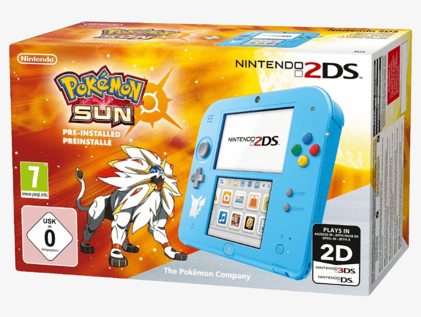 Cool Nintendo 2ds Special Edition Pokémon Soleil Bleu - Nintendo 2ds Pokemon Sun, transparent png #5934903