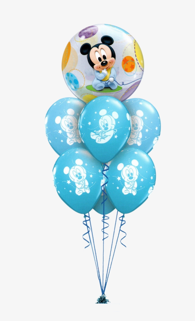 Mickey Mouse Baby Luxury - 22 Bubble Baby Mickey Mouse Balloon, transparent png #5935427