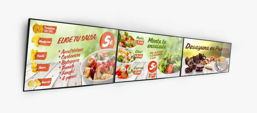 Replaces The Traditional Light Boxes Showing Digital - Menu, transparent png #5935639