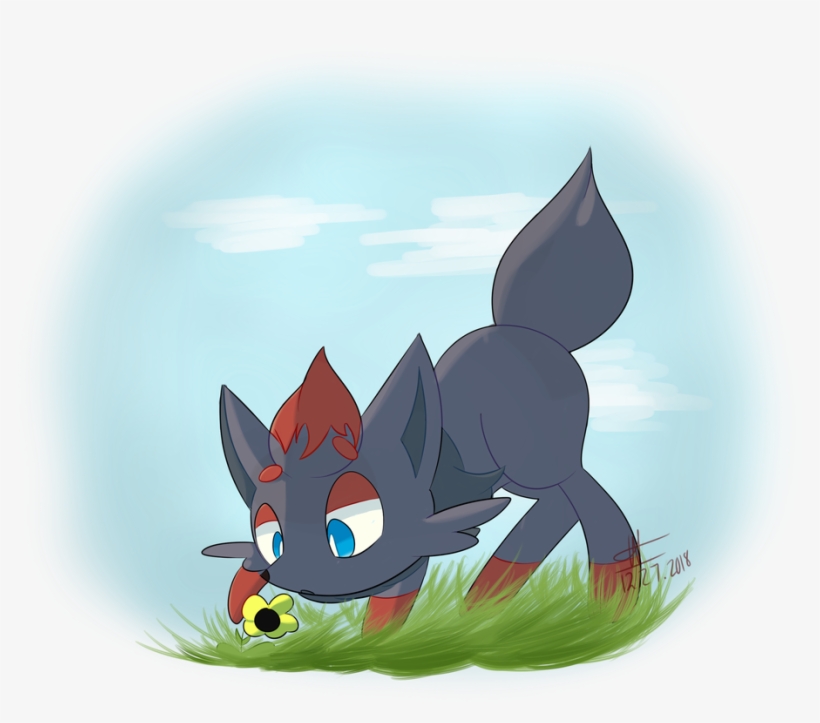 Zorua By Werewolfsans101 - Cartoon, transparent png #5936217