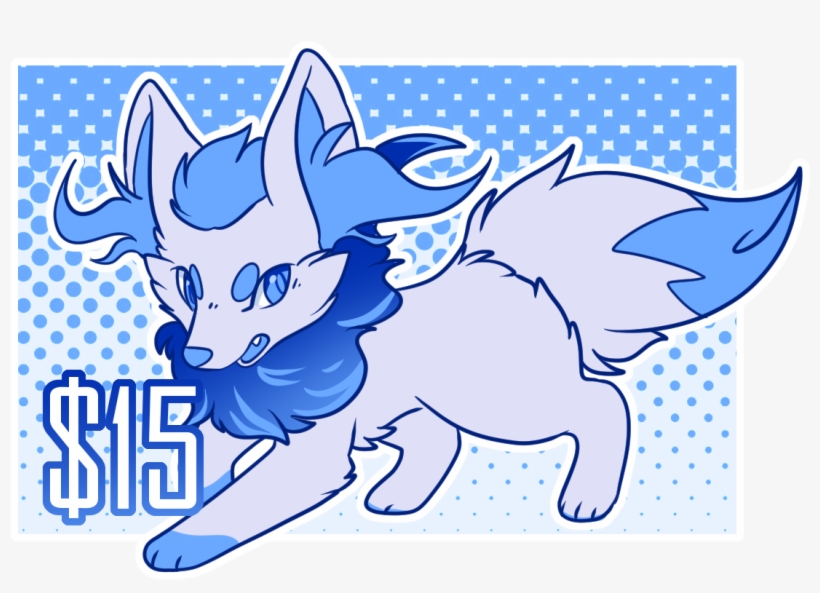 This Is A Shiny Zorua/fennekin Hybrid 15 Usd Flat Dm - Cartoon, transparent png #5936645