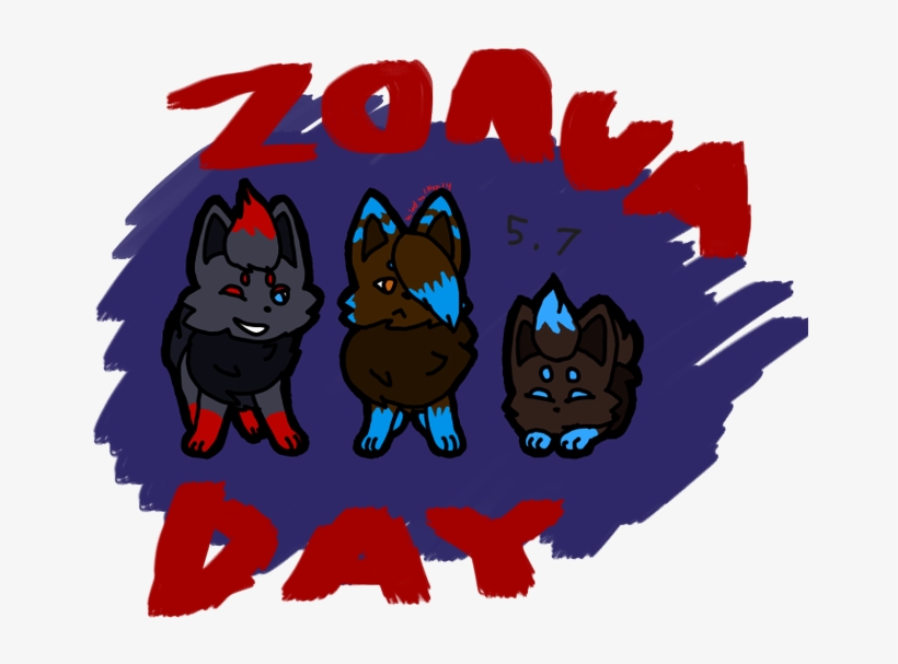 Happy Zorua Day - Cartoon, transparent png #5936903