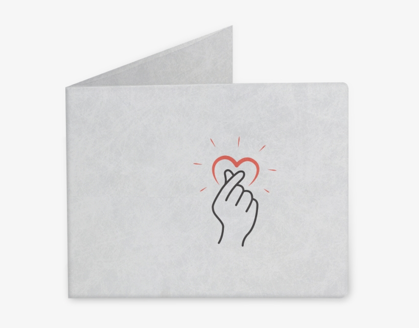 Carteira Finger Heart Love De Artesluizgna - Wallet, transparent png #5937013